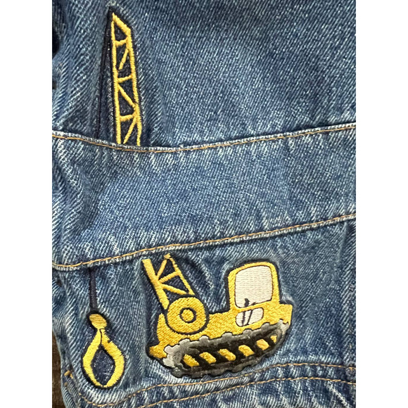 Vintage Small Steps Denim Overalls "C is for Crane" Size 18 Months - Picture 4 of 8